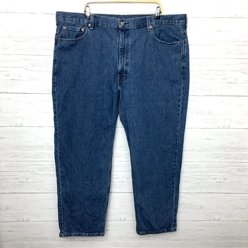 Levi's 550 Men's Jeans Relaxed Fit Straight Leg Medium Wash size 46 x 30